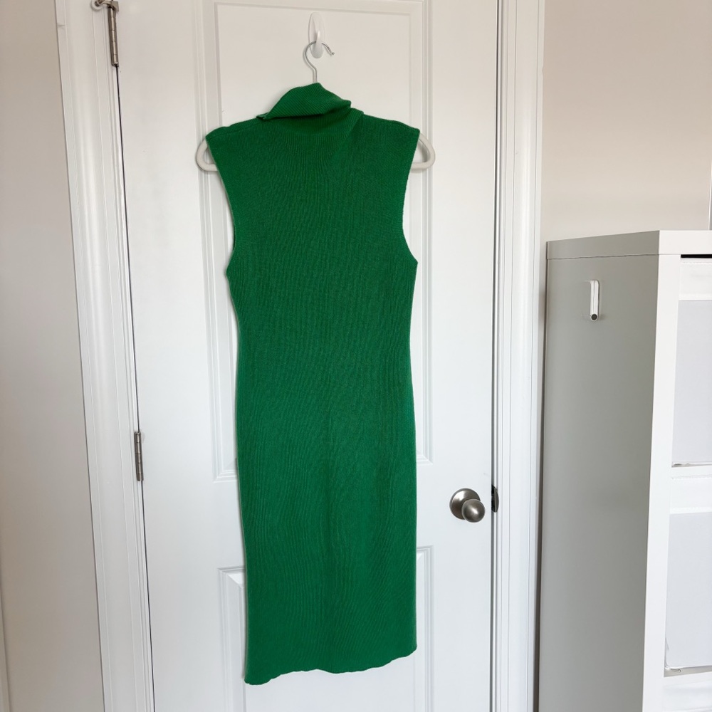 360 Cashmere Samone Dress Emerald - Picture 8 of 9